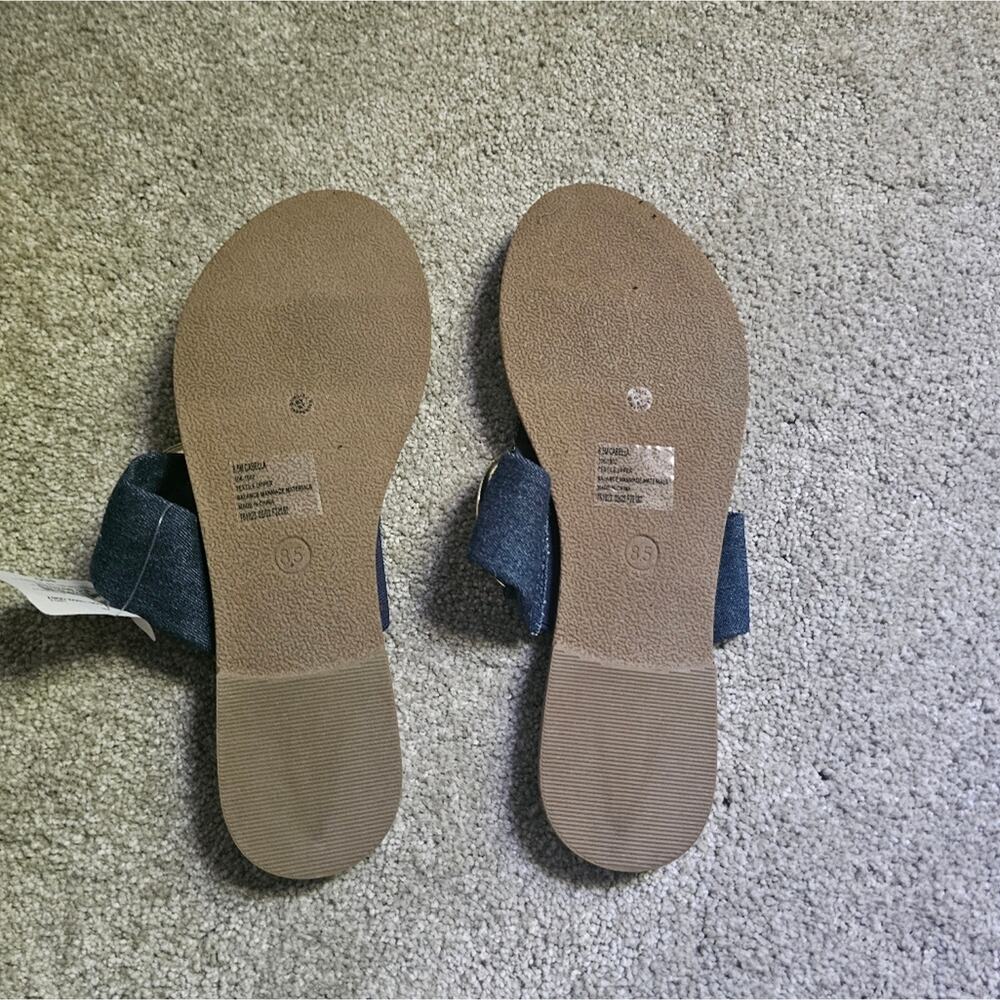 Liz Clairborne Denim Blue Sandals Size 8.5 - Picture 4 of 8